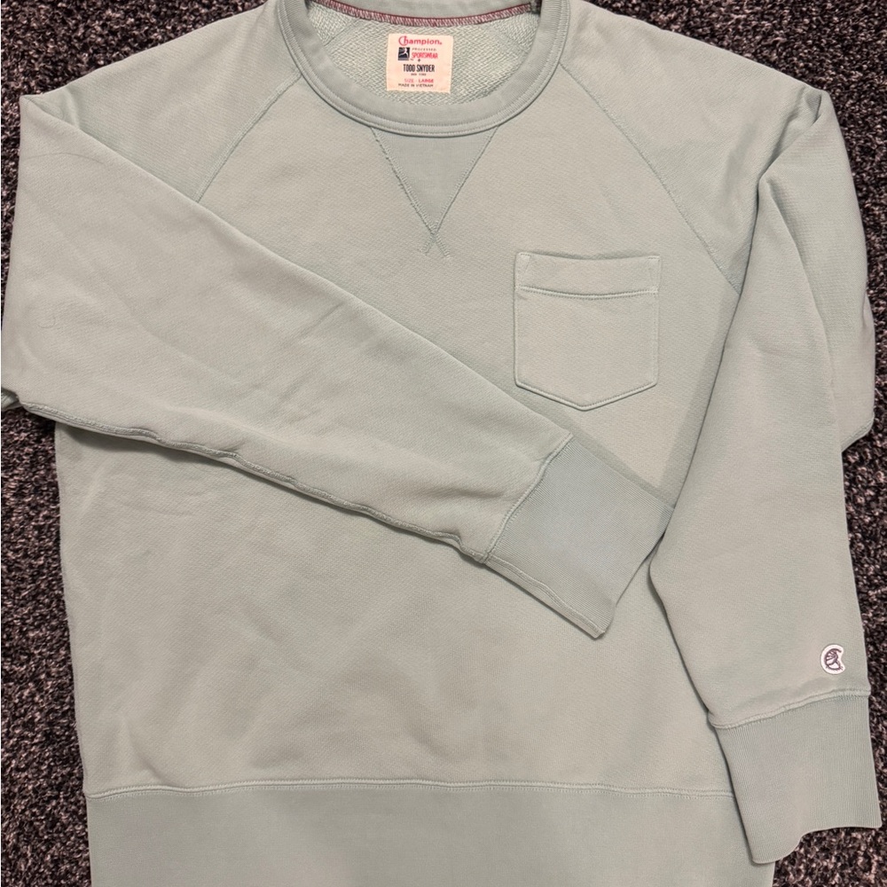 Todd Snyder Men's Mint Crewneck Sweater
